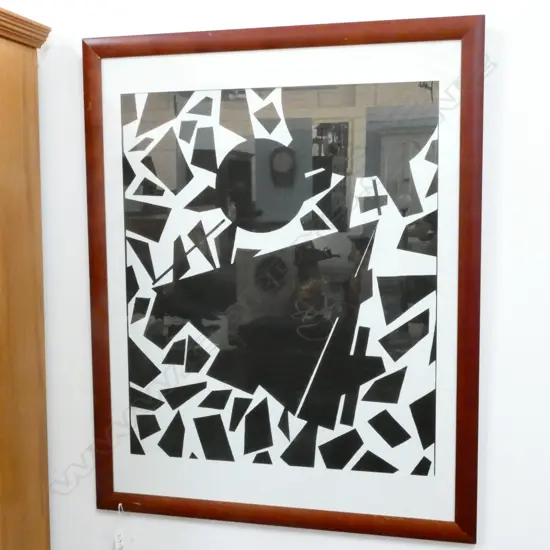 LLOYD HILLYER ABSTRACT ACRYLIC ON BOARD