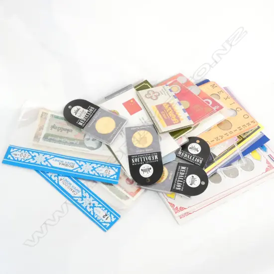 LOT ASST COMMEMORATIVE COIN SETS ETC