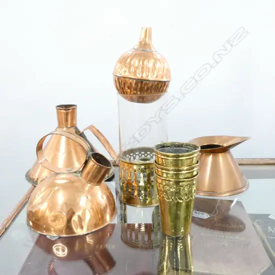 ASST. COPPER / BRASS JUGS ETC