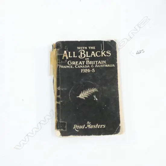 THE BOOK 'WITH THE ALL BLACKS IN GREAT BRITIAN...