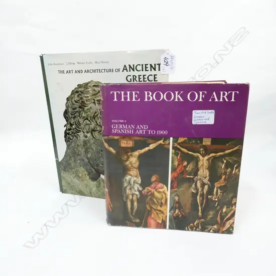 2 ART BOOKS GREECE/GERMAN AND SPANISH