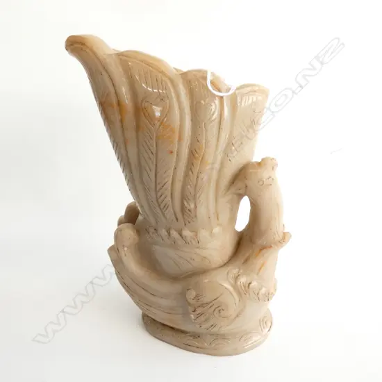 CHINESE JADE VASE EXOTIC BIRD H.185mm