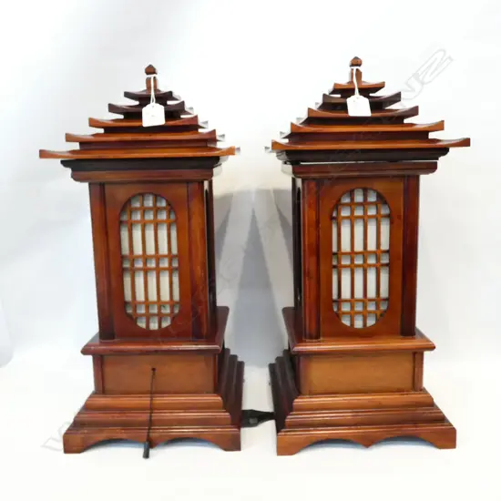 PR WOODEN CHINESE LANTERN LAMPS H. 450MM