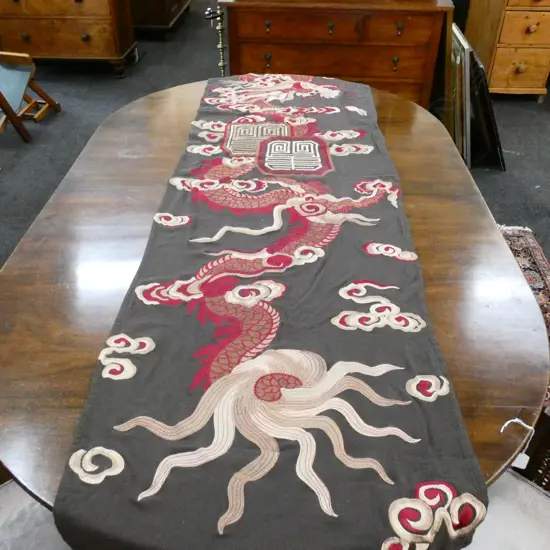 CHINESE EMBROIDERY DRAGON FABRIC