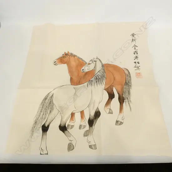 A Chinese watercolour painting by Pu-Zou