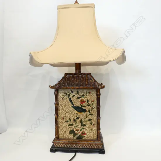SHANGHAI ART DECO STYLE PAPER MACHE TABLE LAMP