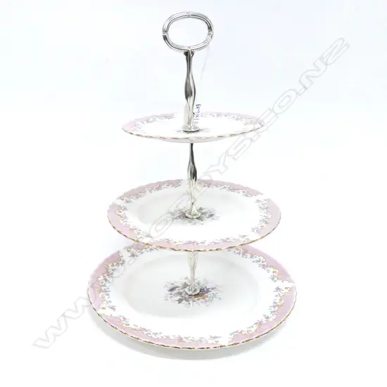 ROYAL ALBERT 'SERENITY' 3 TIER CAKE STAND H. 340MM