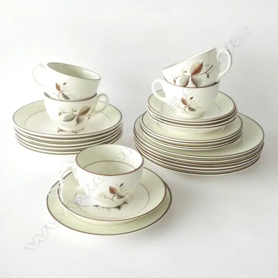 ENGLISH 'BRISTOL' PART DINNER SERVICE (6 PC WITH 5 C&S)