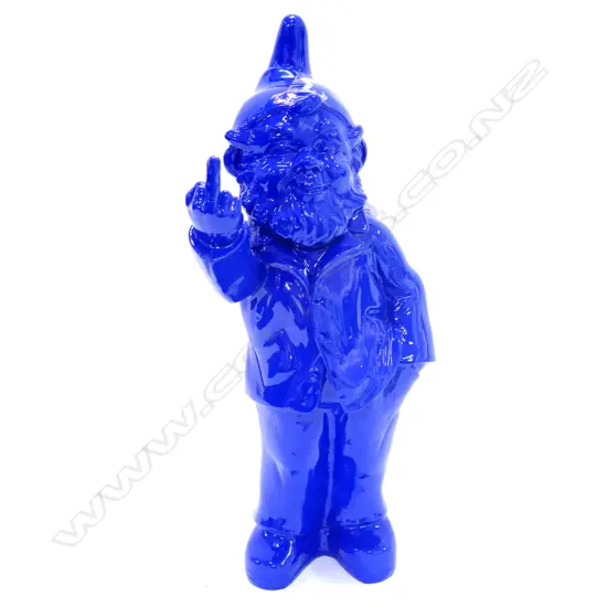 BLUE RESIN GNOME, AFTER OTTMAR HÖRL, H. 370MM