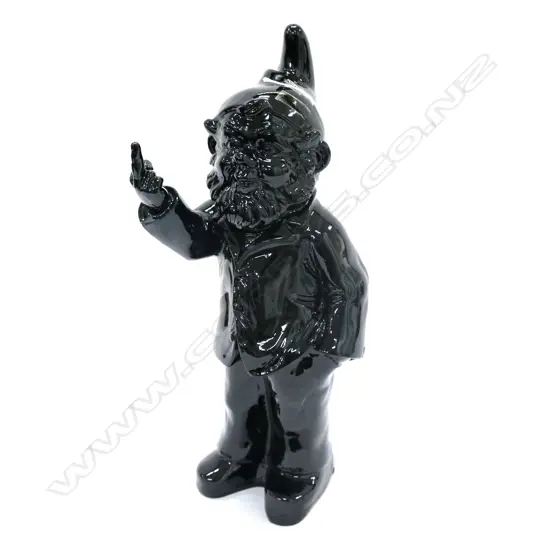 BLACK RESIN GNOME, AFTER OTTMAR HÖRL, H. 370MM