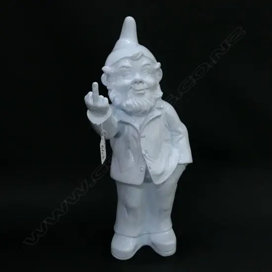 WHITE RESIN GNOME, AFTER OTTMAR HÖRL, H. 370MM