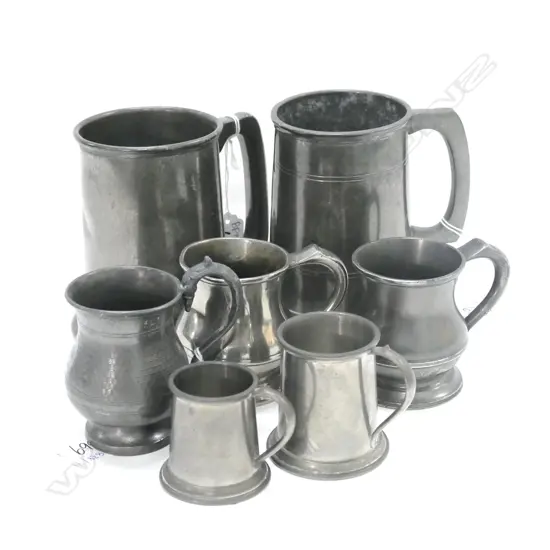 7 ASST. PEWTER MUGS