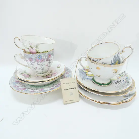 4 ASST. TRIOS; R/ALBERT, R/STANDARD, GRAFTON, FOLEY