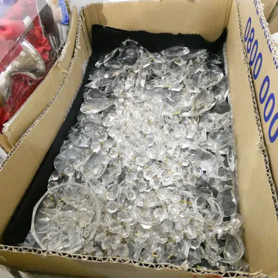 BOX LOT CHANDELIER PCES