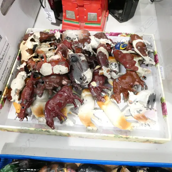 COLLECTION OF LEAD FARM COWS, BULLS, FUN HO TRACTOR ETC; J. HILL & CO, ETC