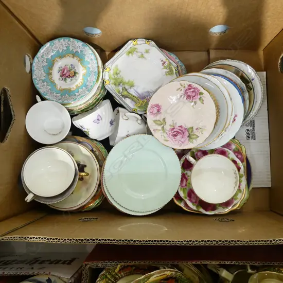 BOX CUPS SAUCERS & PLATES R/ALBERT SHELLEY ETC