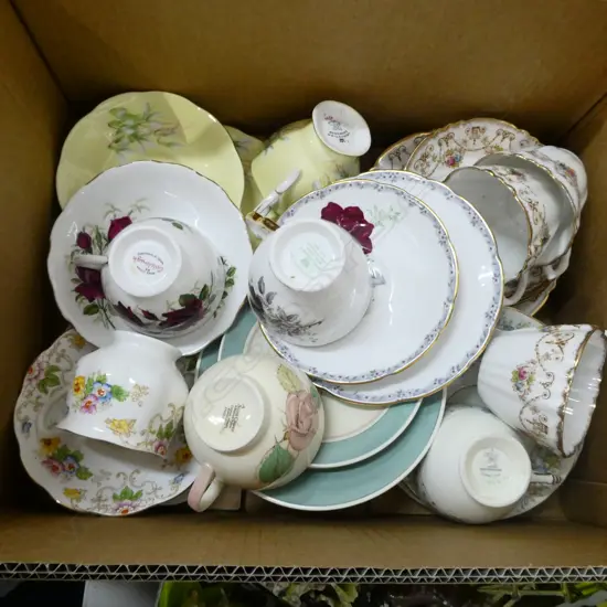 BOX LOT 8 ASST TRIOS + CUP & SAUCER