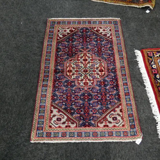 #60G PERSIAN ARDABIL HAND KNOTTED ALL WOOL RUG 1020 X 680MM