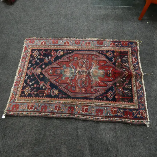 WOOL HAND KNOTTED PERSIAN RUG L.1400MM W.1000MM
