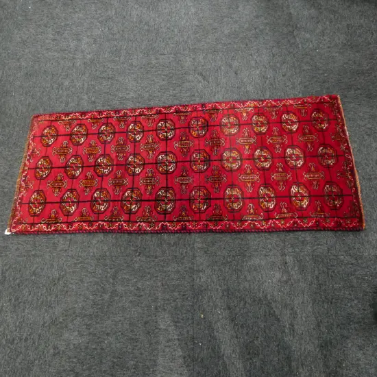 FINELY HAND KNOTTED ALL WOOL SMALL RUNNER 1410 X 610MM