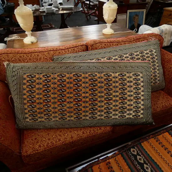 PR IRANIAN CUSHIONS L. 1220MM SOME FAULTS AND FADING