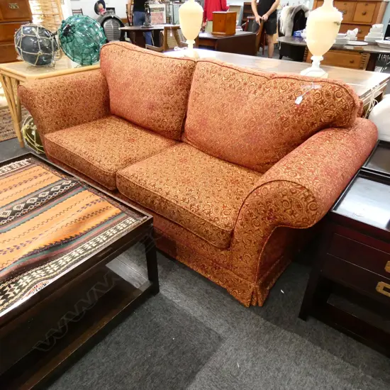 RED UPHOLSTERED SOFA L. 2100MM