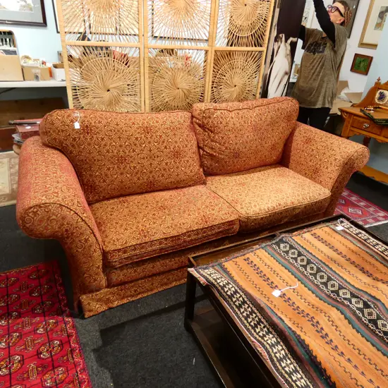 RED UPHOLSTERED SOFA L. 2100MM