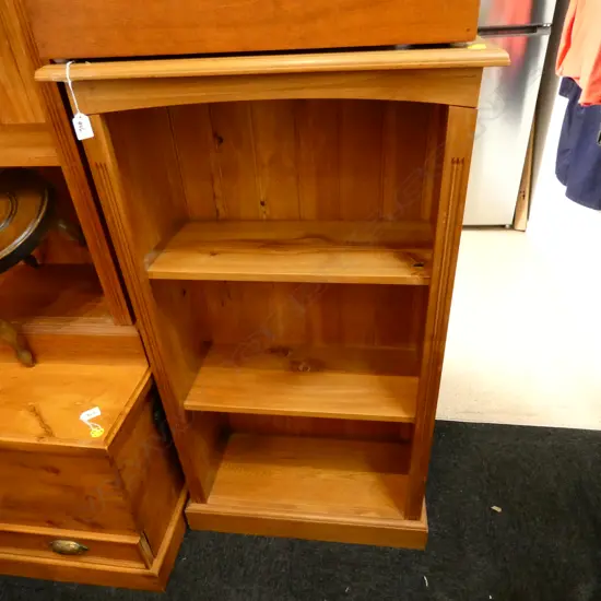 PINE BOOKCASE H. 1155MM W. 630MM