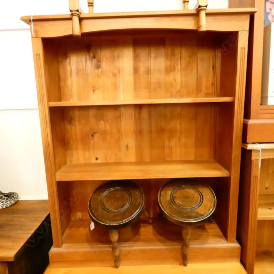 PINE BOOKCASE H. 1155MM W. 950MM