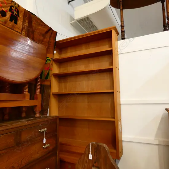 PINE BOOKCASE H. 1500MM W. 1020MM