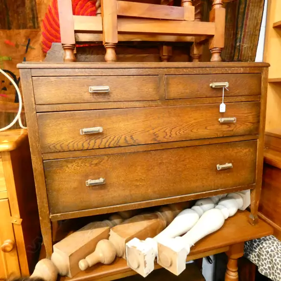 DECO OAK CHEST OF DRAWERS W. 1000MM