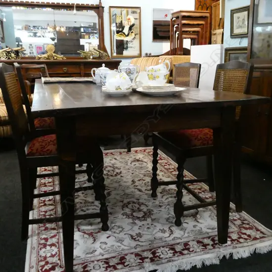 RUSTIC DINING TABLE 1 DRAWER L. 2025MM