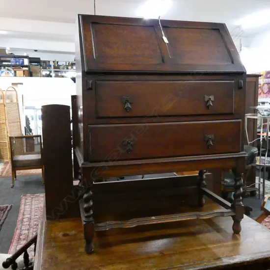 OAK DROP FRONT DESK W. 735MM H. 1030MM