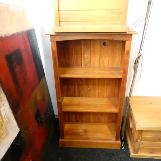 PINE BOOKCASE H. 1155MM W. 650MM