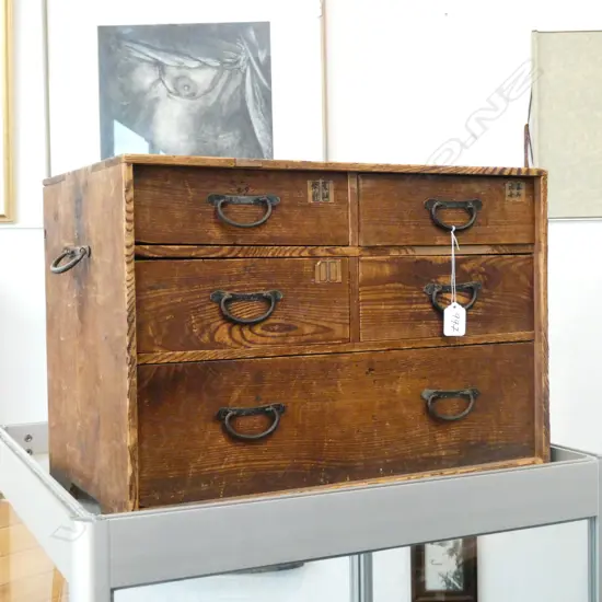 VINTAGE JAPANESE TANSU CHEST H. 370MM