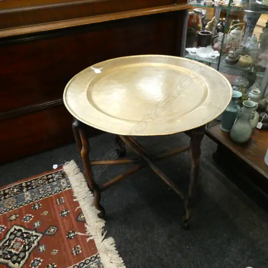 CIRCULAR BRASS TABLE 660MM DIA