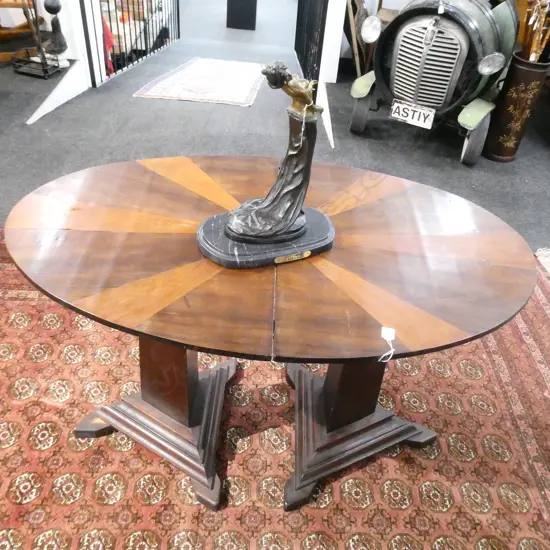 STARBURST INLAYED DECO TABLE