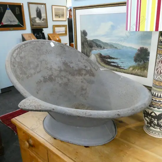 ANTIQUE TIN BATH L. 900MM