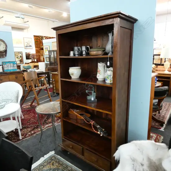 - ANTIQUE STYLE WOODEN BOOKCASE