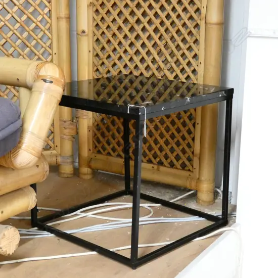 SQUARE MARBLE TOP SIDE TABLE W. 450MM