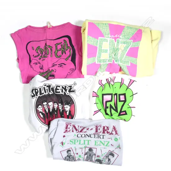 5 ASST SPLIT ENZ TEE SHIRTS  VARIOUS SIZES