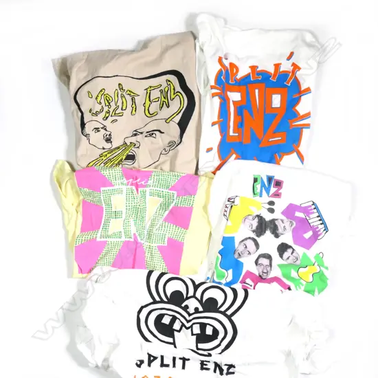 5 ASST SPLIT ENZ TEE SHIRTS VARIOUS SIZES