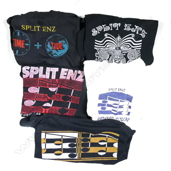 5 ASST SPLIT ENZ TEE SHIRTS VARIOUS SIZES
