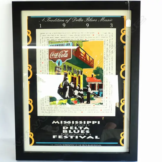 FRAMED POSTER DELTA BLUES MUSIC 640x470mm