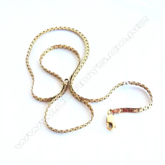 14K Y/GOLD FLAT LINK NECK CHAIN 6.45gms