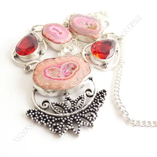 AGATE GEODE NECKLACE, PART 925