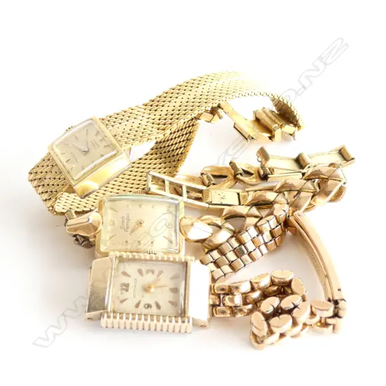 WALTHAM AND WITTNAUR/GIRARD PERREGAUX  GOLD PLATED WRISTWATCHES (NOT GOING)