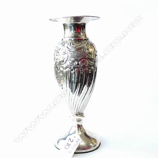 STG SILVER VASE SHEFFIELD C. 1900