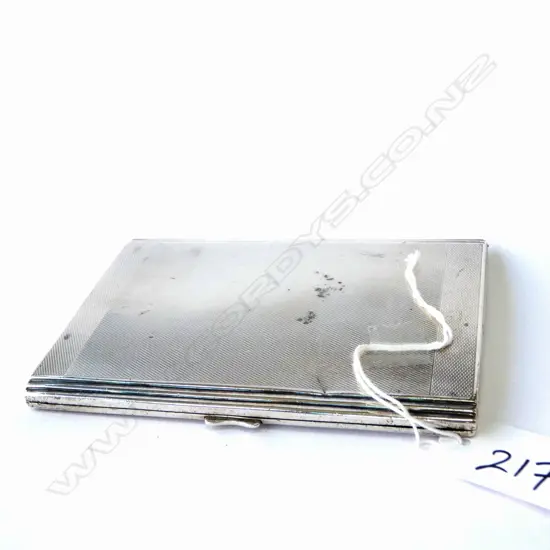 ART DECO HEAVY SILVER CIGARETTE CASE BIRM. 1934. 200gms