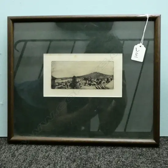 PHYLIS CROWLEY '79 PONSONBY RD' ETCHING 1937 165 X 90 MOUNT SIZE